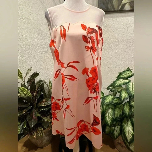 Ted Baker Pink Jaazmin Fantasia Scallop Mini Dress size 3 - Picture 2 of 16